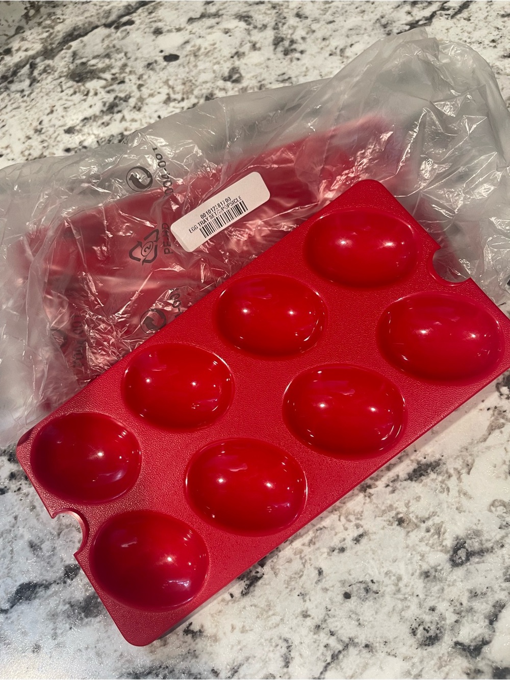 Tupperware Egg Tray Inserts Set of 3 Replacement Trays Red NEW